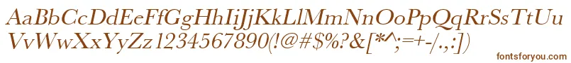 UrwbaskertOblique Font – Brown Fonts on White Background