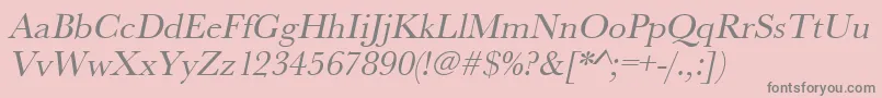 UrwbaskertOblique Font – Gray Fonts on Pink Background