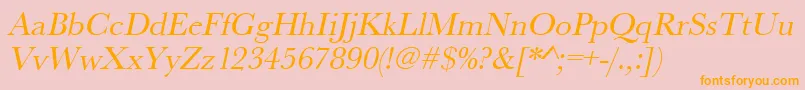 UrwbaskertOblique Font – Orange Fonts on Pink Background