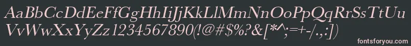 UrwbaskertOblique Font – Pink Fonts on Black Background