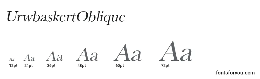 UrwbaskertOblique Font Sizes