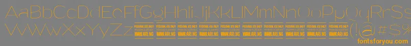 GrandithinPersonalUse Font – Orange Fonts on Gray Background