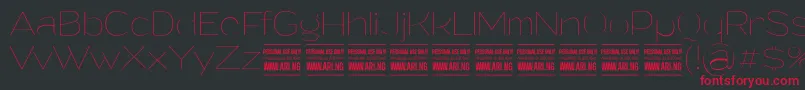 GrandithinPersonalUse Font – Red Fonts on Black Background