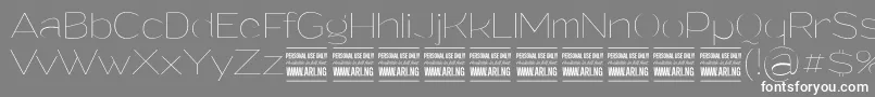 GrandithinPersonalUse Font – White Fonts on Gray Background