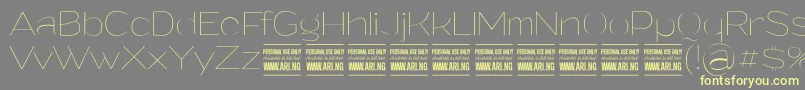 GrandithinPersonalUse Font – Yellow Fonts on Gray Background