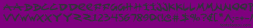 Fight ffy Font – Black Fonts on Purple Background