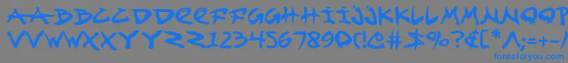 Fight ffy-Schriftart – Blaue Schriften auf grauem Hintergrund