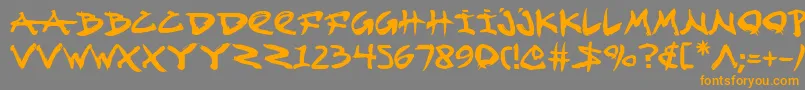 Fight ffy-Schriftart – Orangefarbene Schriften auf grauem Hintergrund