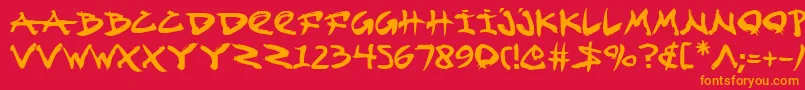 Fight ffy Font – Orange Fonts on Red Background