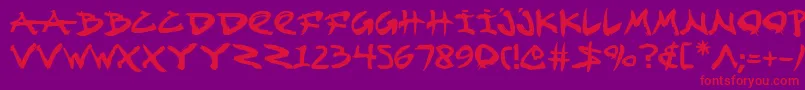 Fight ffy Font – Red Fonts on Purple Background