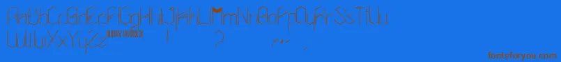 Amalasuntha-Schriftart – Braune Schriften auf blauem Hintergrund