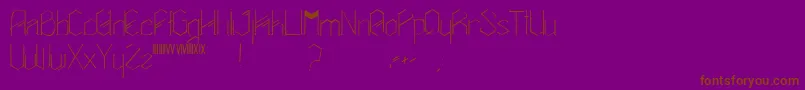 Amalasuntha-Schriftart – Braune Schriften auf violettem Hintergrund