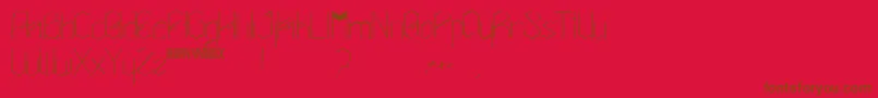 Więcej informacji o czcionce Amalasuntha Czcionka Amalasuntha – brązowe czcionki na czerwonym tle