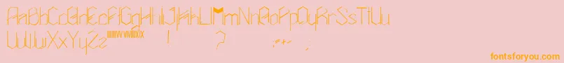 Amalasuntha-Schriftart – Orangefarbene Schriften auf rosa Hintergrund