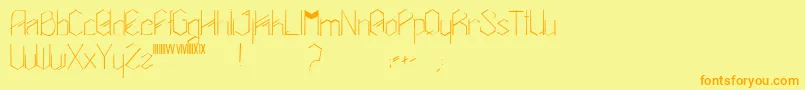 Amalasuntha-Schriftart – Orangefarbene Schriften auf gelbem Hintergrund