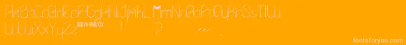 Amalasuntha-Schriftart – Rosa Schriften auf orangefarbenem Hintergrund