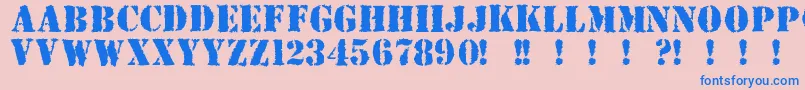 Due ffy Font – Blue Fonts on Pink Background