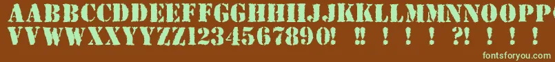 Due ffy Font – Green Fonts on Brown Background