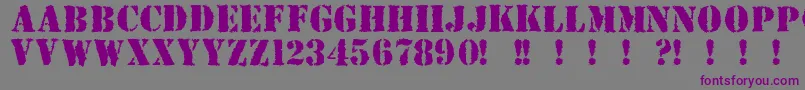 Due ffy Font – Purple Fonts on Gray Background