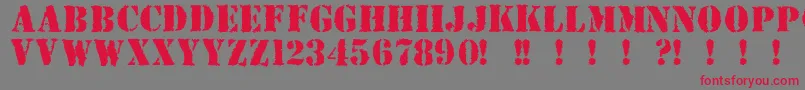 Due ffy Font – Red Fonts on Gray Background