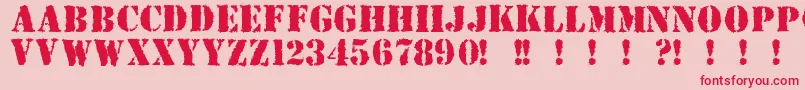 Due ffy Font – Red Fonts on Pink Background