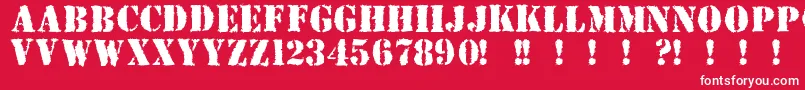 Due ffy Font – White Fonts on Red Background