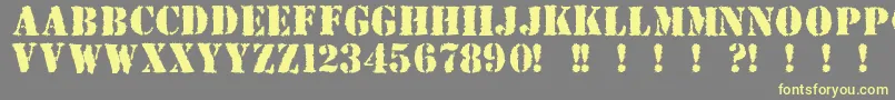 Due ffy Font – Yellow Fonts on Gray Background