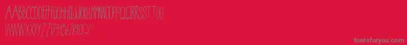 Conspiracy Font – Gray Fonts on Red Background