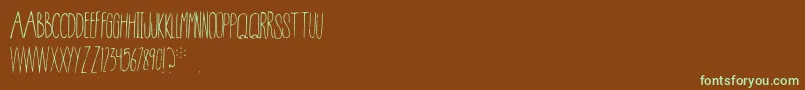 Шрифт Conspiracy – зелёные шрифты на коричневом фоне