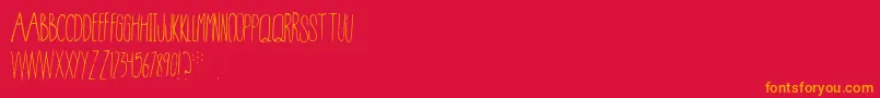 Conspiracy Font – Orange Fonts on Red Background