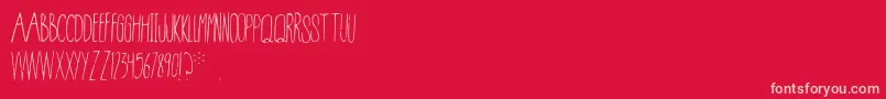 Conspiracy Font – Pink Fonts on Red Background