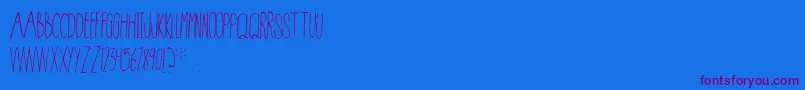 Weitere Informationen zur Conspiracy-Schriftart Conspiracy-Schriftart – Violette Schriften auf blauem Hintergrund