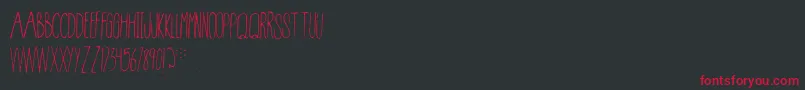 Conspiracy Font – Red Fonts on Black Background