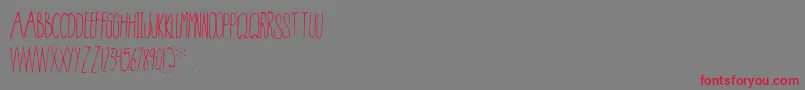 Conspiracy Font – Red Fonts on Gray Background