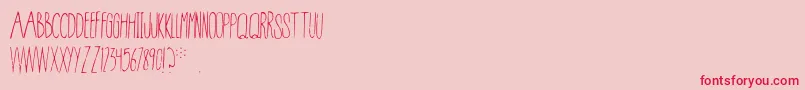 Conspiracy Font – Red Fonts on Pink Background