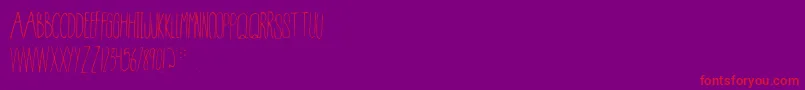 Conspiracy Font – Red Fonts on Purple Background