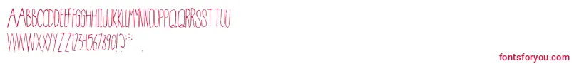 Conspiracy Font – Red Fonts on White Background