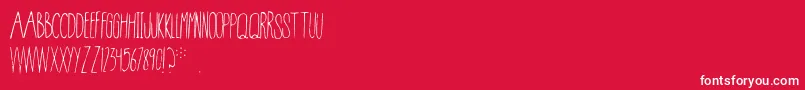Conspiracy Font – White Fonts on Red Background