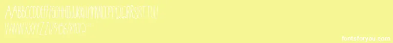 Conspiracy Font – White Fonts on Yellow Background