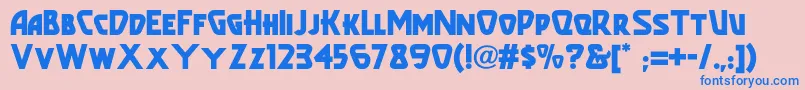 Popularcafenf Font – Blue Fonts on Pink Background