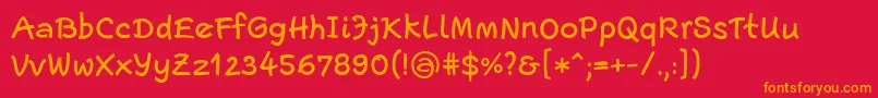 fuente EscriptLtMedium – Fuentes Naranjas Sobre Fondo Rojo