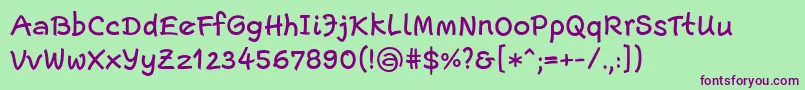 Шрифт EscriptLtMedium – фиолетовые шрифты на зелёном фоне