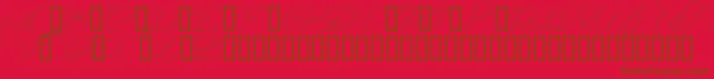 Police Wrenninitialsembossed – polices brunes sur fond rouge