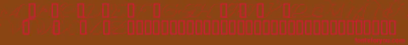 Wrenninitialsembossed Font – Red Fonts on Brown Background