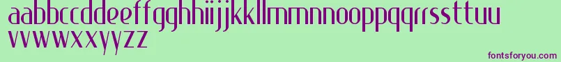 Specialk-fontti – violetit fontit vihreällä taustalla