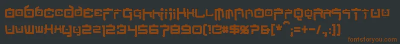 NipponTechCondensedBold Font – Brown Fonts on Black Background