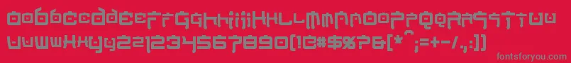 NipponTechCondensedBold Font – Gray Fonts on Red Background