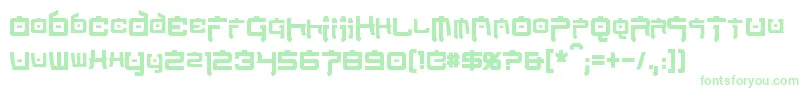 NipponTechCondensedBold Font – Green Fonts on White Background
