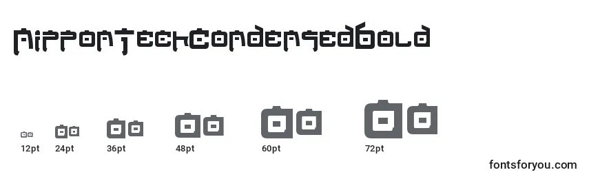 NipponTechCondensedBold Font Sizes