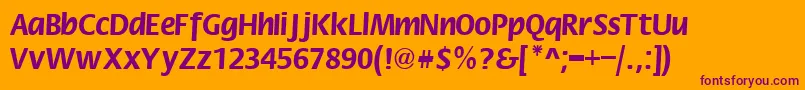 FlowerBOld Font – Purple Fonts on Orange Background